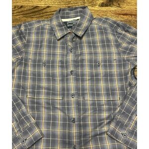 Rei Cooperative Women's Wallace Lake LS Flannel Shirt York Plaid Greystone Sz XS